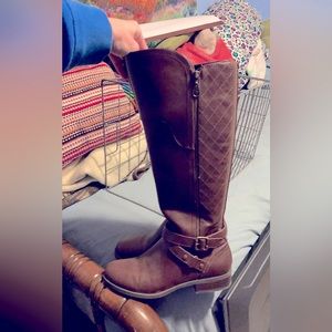 Womens brown leather boots